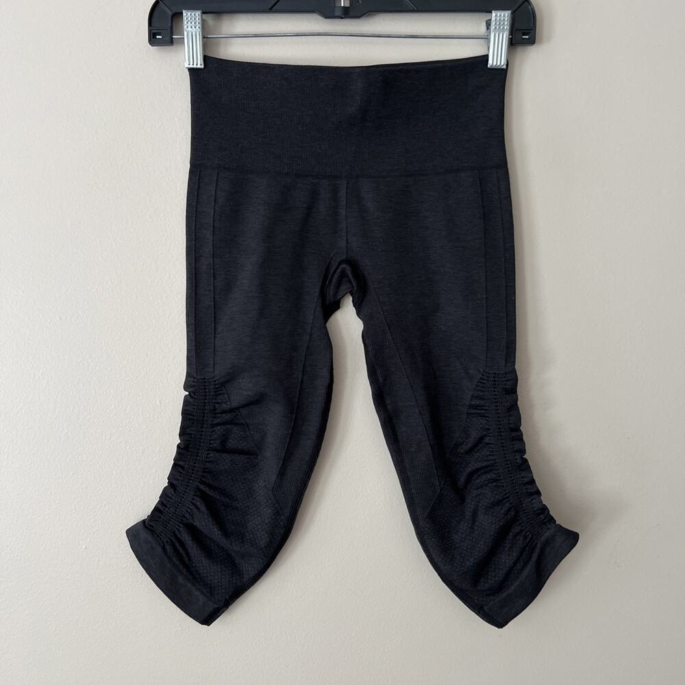 Lululemon In The Flow II Crop Leggings Runched Size Small No Tag Dark Gray